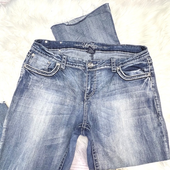 👖|•VANITY•| Raw Hem Boot Cut Jeans Size 32x28.5👖 - Picture 4 of 6